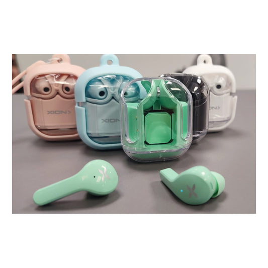 Auriculares Inalambricos Bluetooth Xion Aux400 + Estuche Color Negro