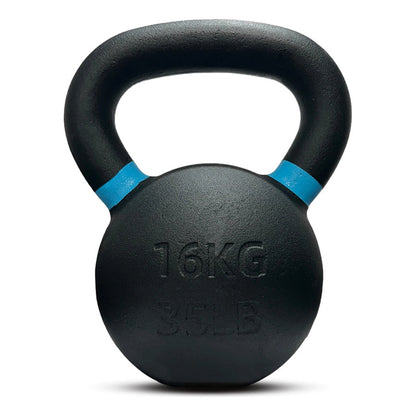 Pesa Rusa De Hierro Fundido Kettlebell Reebok 16kg Funcional Negro