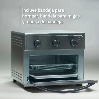 Horno Electrico Xion Air Fryer 22 Litros Acero Inoxidable Gris