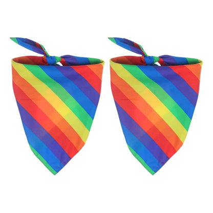 Pack 2 Unid Bandanas Pañuelos Deportivo Multiuso Diseño Lgbt Lgbt Rayas Único