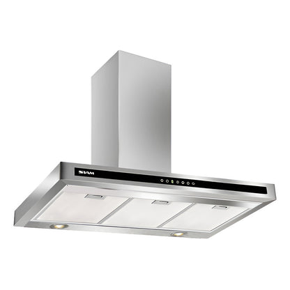 Extractor De Cocina Siam Plana Si-cp-600ev Ac. Inox. De Pared 60cm X 80cm X 50cm Acero Inoxidable