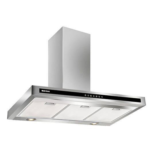 Extractor De Cocina Siam Plana Si-cp-600ev Ac. Inox. De Pared 60cm X 80cm X 50cm Acero Inoxidable