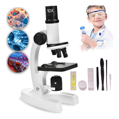 Microscopio Infantil 360° Aumentos + Kit De Ciencia