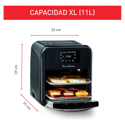 Easy Fry Horno & Grill 9 En 1, Freidora De Aire Y Horno Moul - Negro