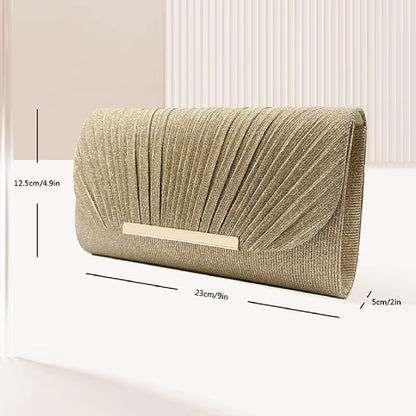 Sobre De Fiesta Con Cadenita Cartera Dama Carterita De Gala Dorado