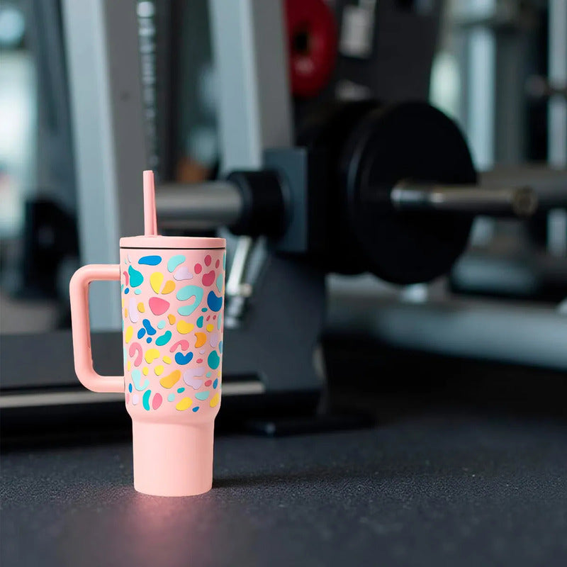 Vaso Térmico Metálico 1.2 Litros  Con Sorbito - Rosa