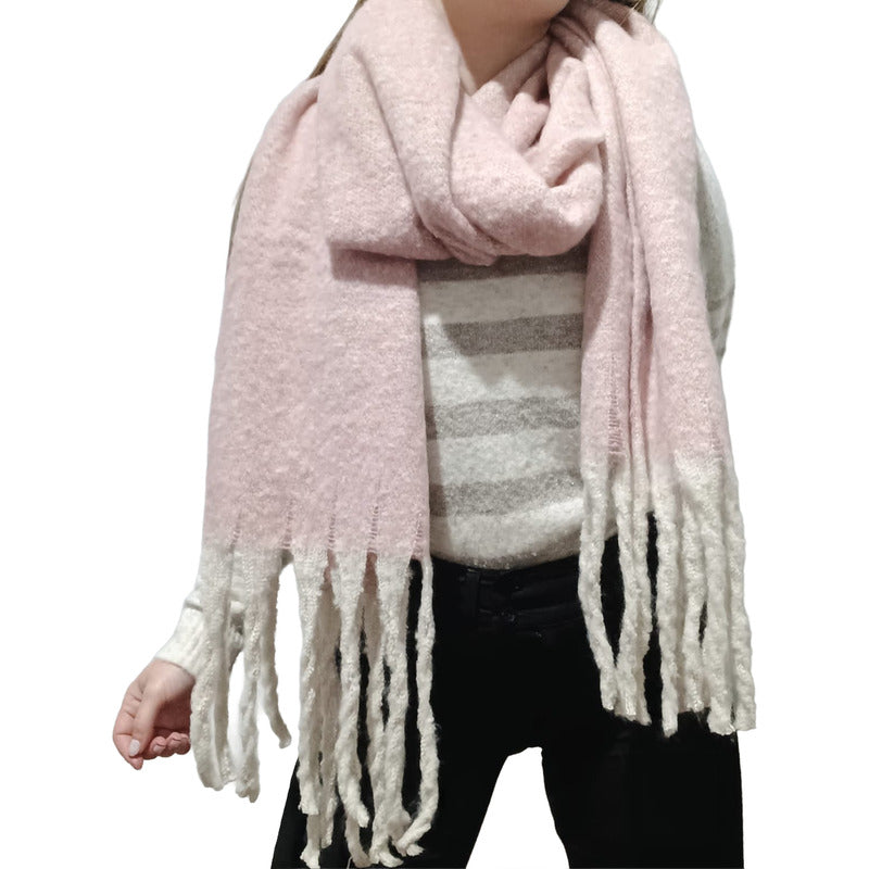 Bufanda Chalina Pashmina De Dama Bufandones Livianos Suaves Rosado