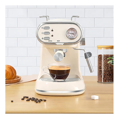 Cafetera Expreso 1.5 L Xion Xi-cm71 Cappuccino Retro Beige