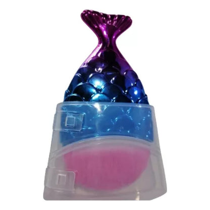 Brocha Sirena Para Maquillaje Y Limpieza De Polvo De Uñas Verde