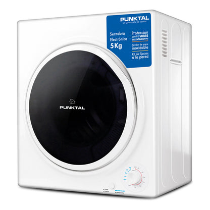 Secarropa Punktal 5 Kg Con Soporte Pared Color Blanco - Blanco