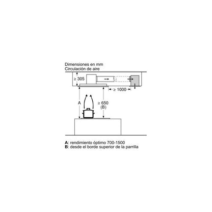 Campana De Techo Bosch Drc99ps20 90cm / Color Gris Gris