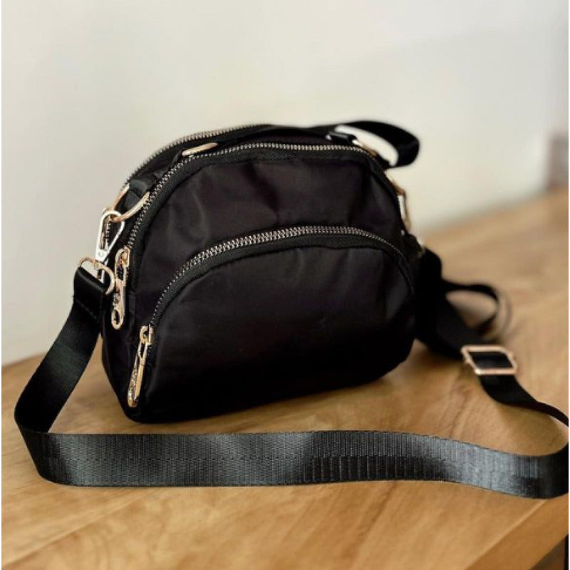 Cartera De Damas Bolso Para Mujer Bandolera Correa Ajustable - Negro
