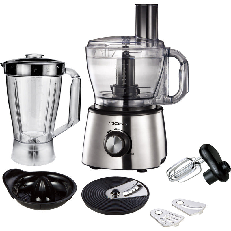 Multiprocesadora Premium Xion 1200 W Procesadora 8 Funciones - Plateado