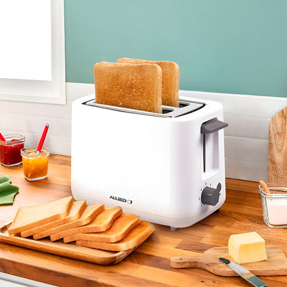 Tostadora Allied 2 Panes 750 W 7 De Niveles De Tostado Blanco