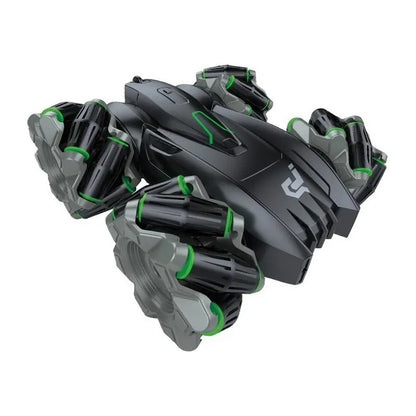 Auto Con Control Doble Cara Con Luces Led Todo Terreno 360° - Verde Oscuro