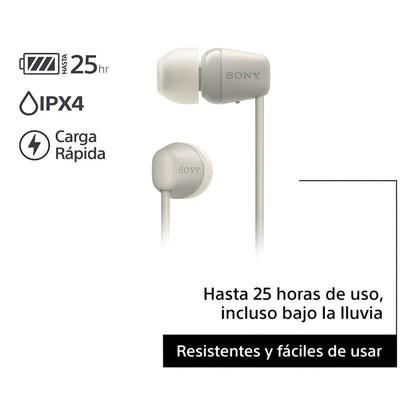 Auriculares Bluetooth Inalámbricos In Ear Sony Wi-c100 Color Gris