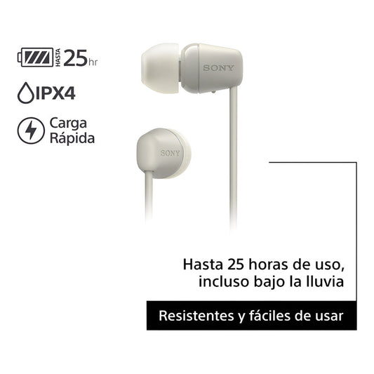 Auriculares Bluetooth Inalámbricos In Ear Sony Wi-c100 Color Gris
