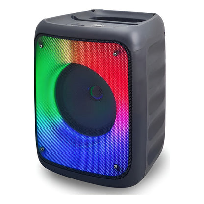 Parlante Portátil Bluetooth Aek S-10608 Fm Rgb Karaoke 20w Negro