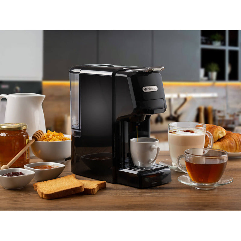 Cafetera Espresso Capsulas Ariete - Nespreso Y Dolcegusto Negro