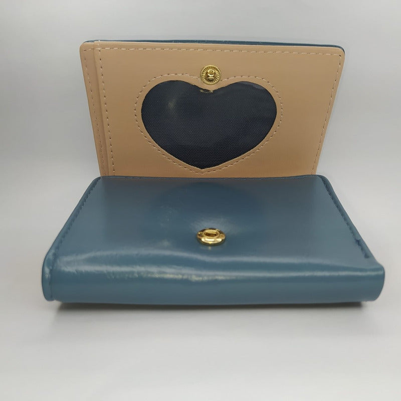 Billetera Dama Billeteras De Damas Con Monedero Para Mujeres Azul Petróleo