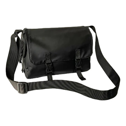 Bolso Plegable De Nylon Tela Impermeable Cartera De Hombro Negro Lisa