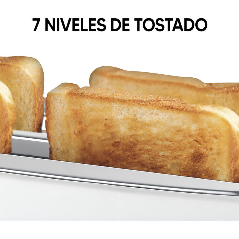 Tostadora Punktal 4 Panes 1400 W 7 Niveles De Tostado - Blanco