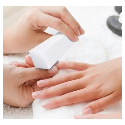Bloque Pulidor Lima Para Uñas Blanco Taza Recta