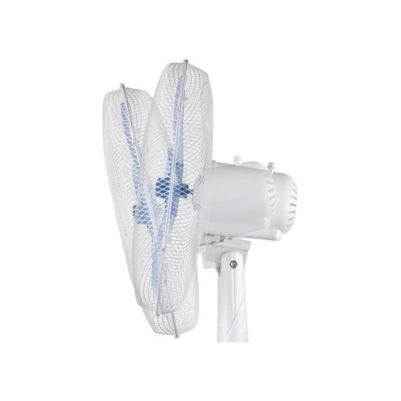 Ventilador De Pie Ufesa 40cm 3 Velocidades 50w -5 Aspas. 40 Cm Blanco Celeste Plástico 5