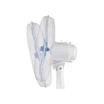 Ventilador De Pie Ufesa 40cm 3 Velocidades 50w -5 Aspas. 40 Cm Blanco Celeste Plástico 5