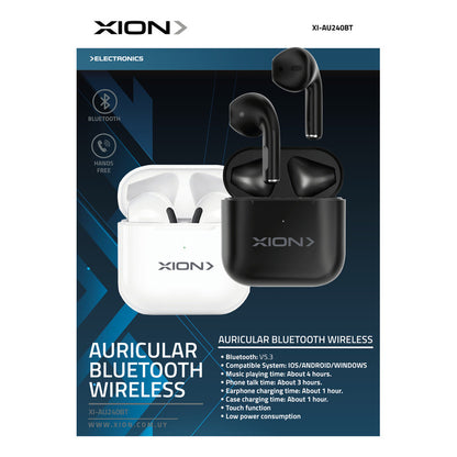 Auriculares Inalambricos In-ear Bluetooth Xion Xi-au240bt Color Blanco