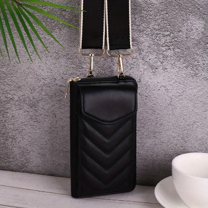 Phone Bags Porta Celular De Dama Cartera Morral Y Billetera Negro