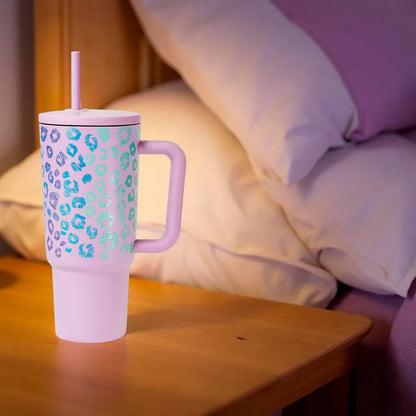 Vaso Térmico Metálico 1.2 Litros  Con Sorbito - Violeta