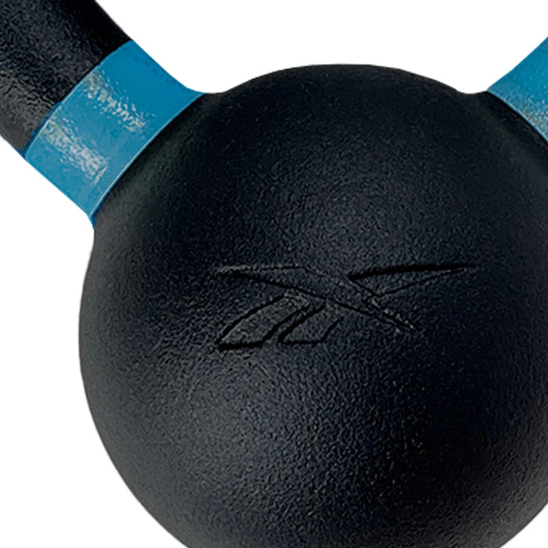 Pesa Rusa De Hierro Fundido Kettlebell Reebok 16kg Funcional Negro
