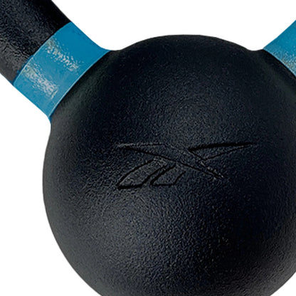Pesa Rusa De Hierro Fundido Kettlebell Reebok 16kg Funcional Negro