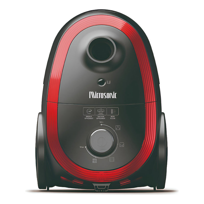 Aspiradora Microsonic 2000 Watts Con Bolsa De Tela - Rojo