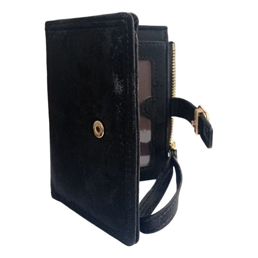 Billetera Dama Billeteras De Mujer Con Monedero Y Tarjetero Negro.