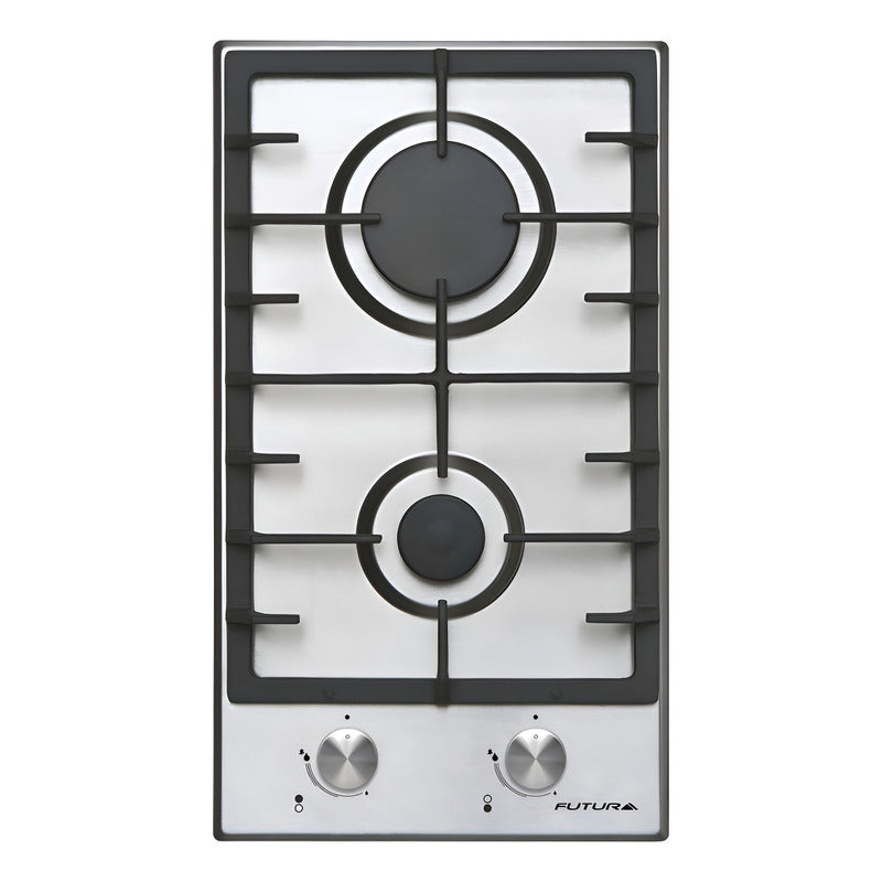 Anafe Futura A Gas Acero Inoxidable 2 Quemadores Fut-ag300x2 Gris