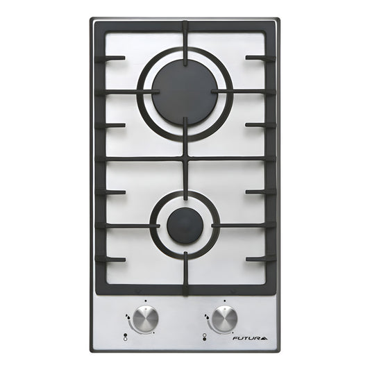 Anafe Futura A Gas Acero Inoxidable 2 Quemadores Fut-ag300x2 Gris