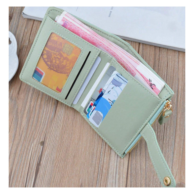Billetera De Dama Billeteras De Dama Con Monedero Para Mujer Verde Claro