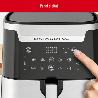 Freidora De Aire Digital Moulinex Easy Fry & Grill Xxl 6,5lts, Inox, 1850w