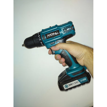 Taladro Atornillador - 2 Baterias Litio 1 Año Color Verde Oscuro Frecuencia