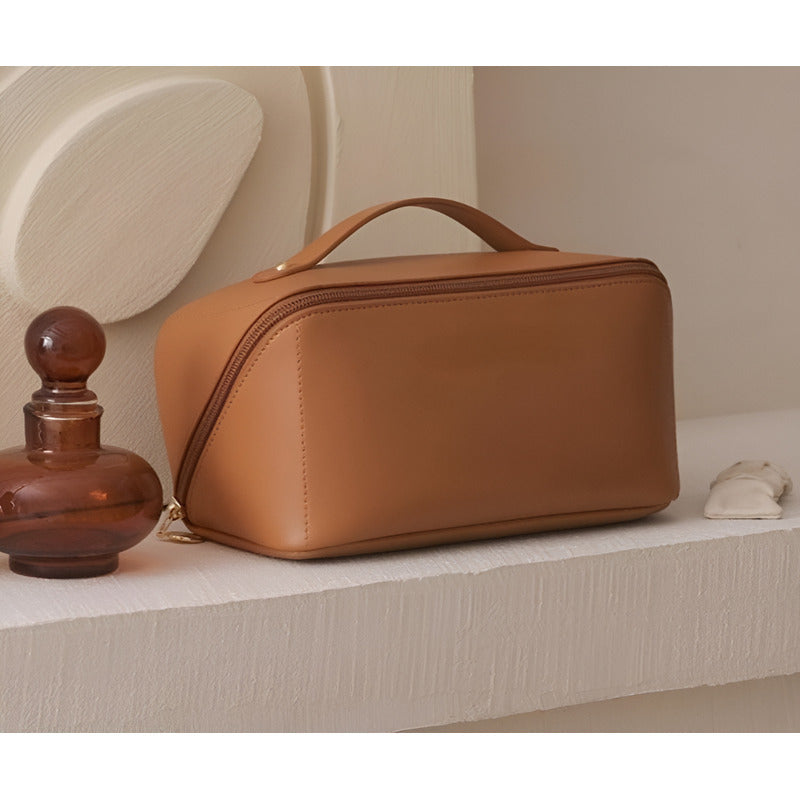 Bolsa Organizadora De Maquillaje De Viaje Para Mujer, Color Marrón