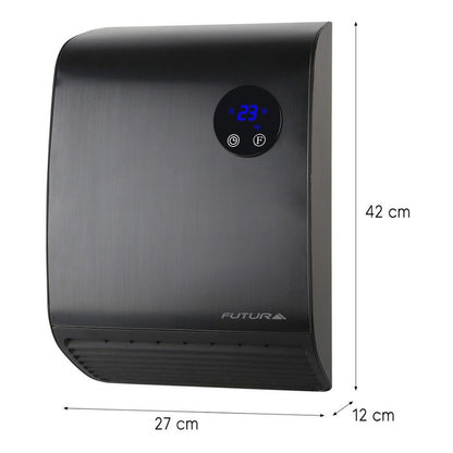 Calefactor De Pared Para Baño Futura Negro