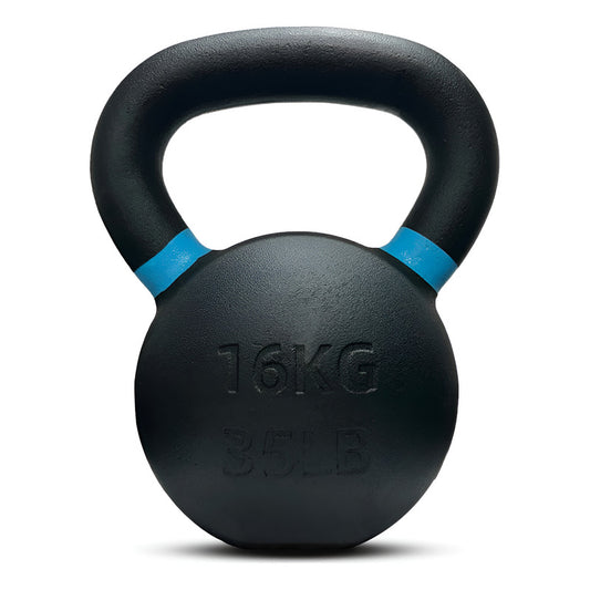 Pesa Rusa De Hierro Fundido Kettlebell Reebok 16kg Funcional Negro