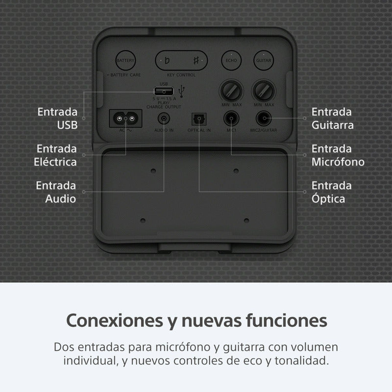 Parlante Activo Bluetooth Inalámbrico Portátil Sony Xv800 Negro