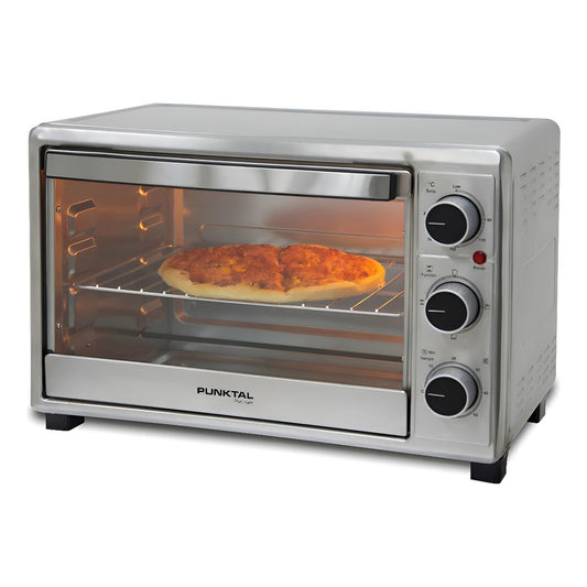 Horno Eléctrico De Mesa Punktal Inox 28 Lts 1500w Sensacion Color Plateado