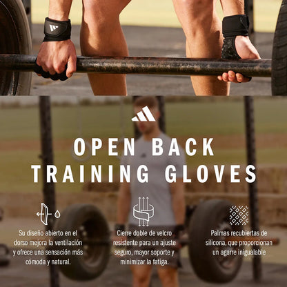 Guantes Con Muñequera Para Powerlifting O Calistenia adidas - Negro - M