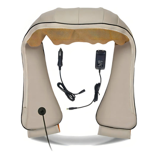 Masajeador Eléctrico Portátil Para Cuello Hombros Y Espalda Café
