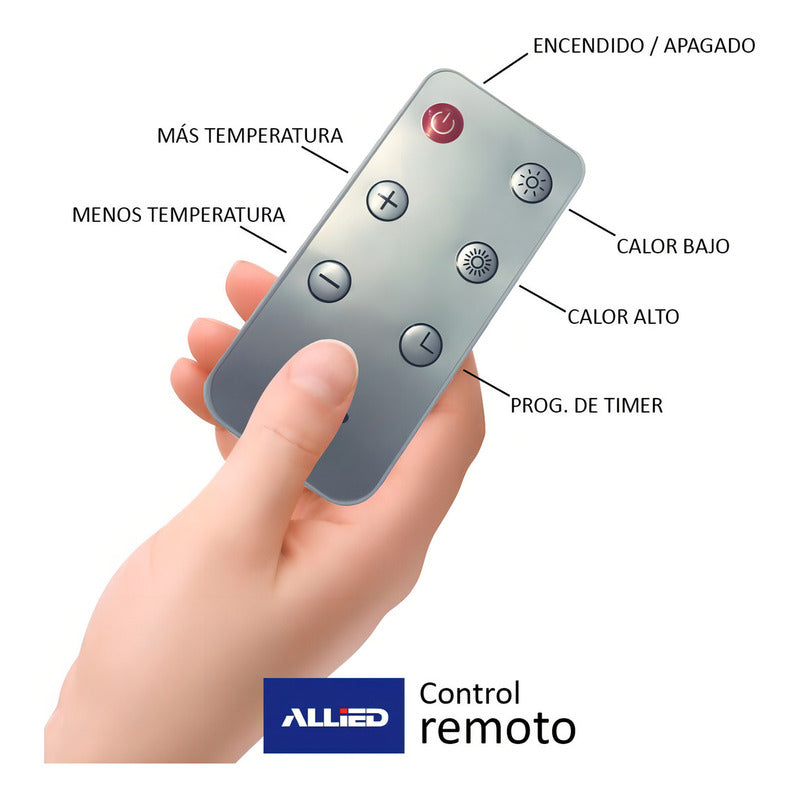 Calefactor De Pared Allied Al-ht6000 2000w Silencioso