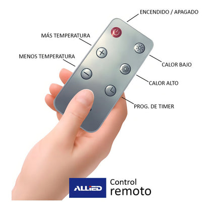 Calefactor De Pared Allied Al-ht6000 2000w Silencioso
